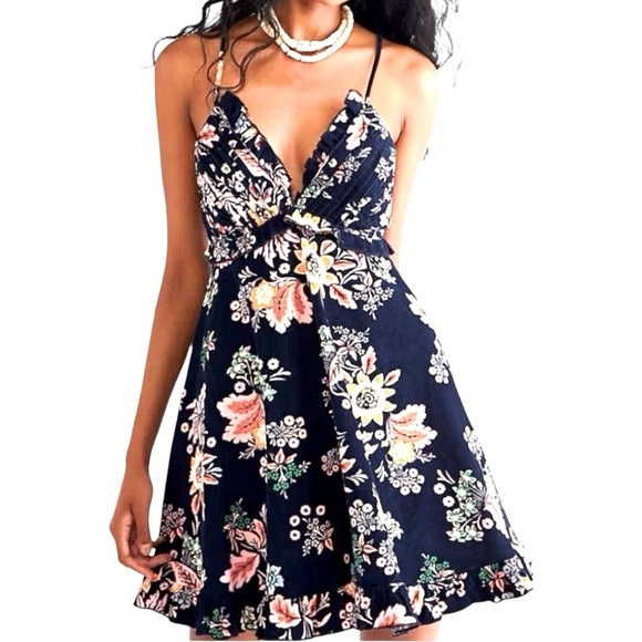 Free People NWT cordoroy Dress size Small corduroy Spring Summer Backless - Picture 2 of 7